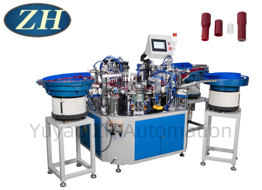 Automated Lipstick Tube Assembly Line High Efficiency